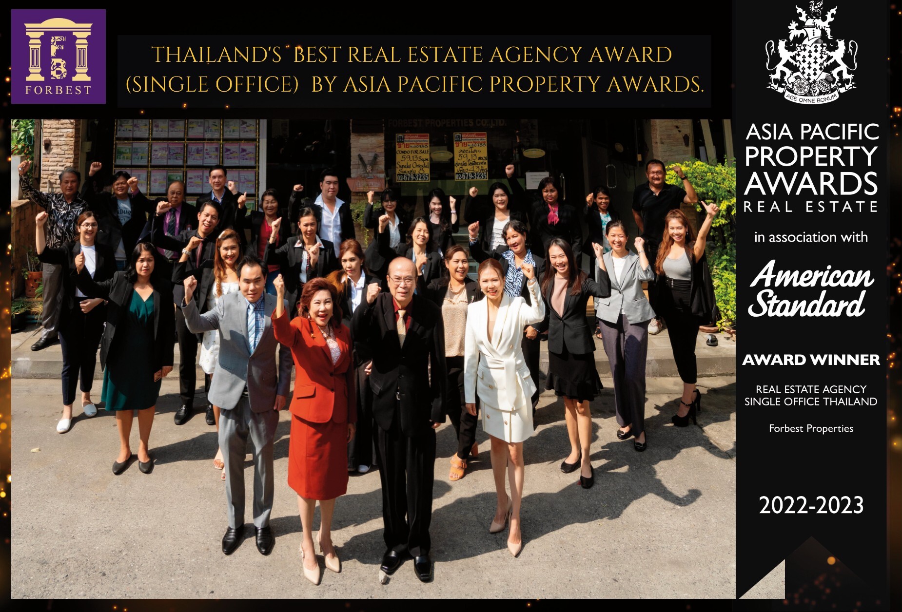 Forbest Properties recognized as "Thailand's Best Real Estate Agency Award"